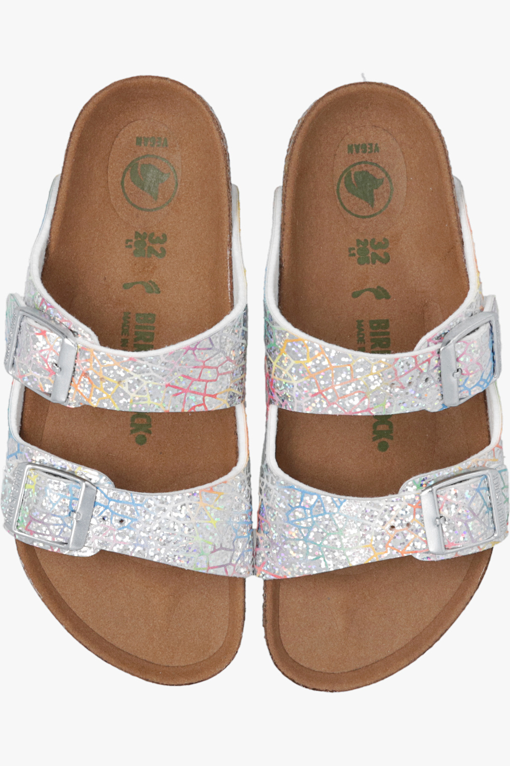 Birkenstock arizona sales hologram silver